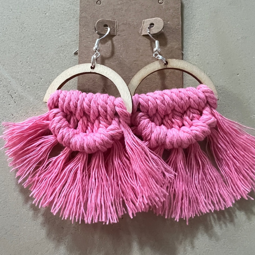 Handmade macrame earrings